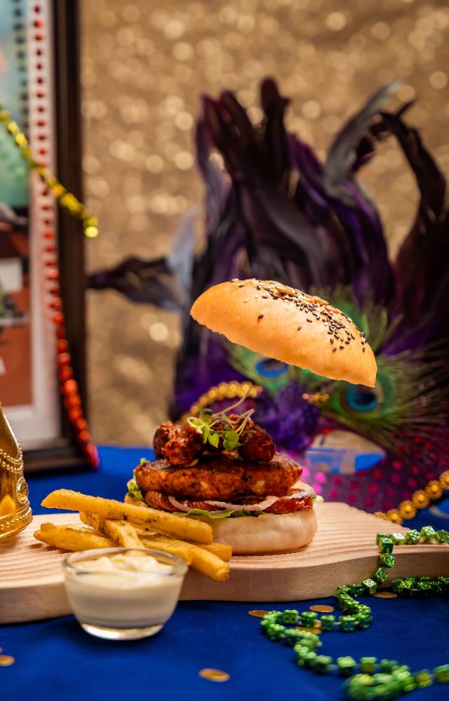 The Goan Carni-More burger has been made in collaboration with Goan chef Ralph Prazeres from Praca Prazeres in Goa