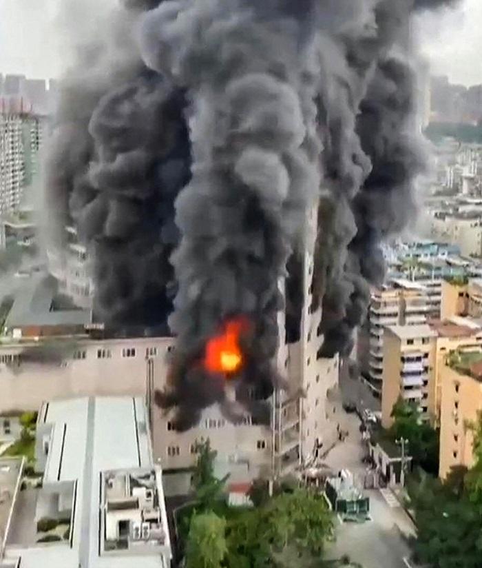 The incident occurred on Wednesday around 6 pm at the 14-story building, located in a high-tech zone in the city of Zigong, Sichuan province, according to Chinese state media