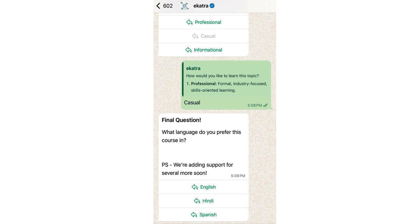 Alfred, a feature in chat bot, is named after superhero Batman’s butler, and works as a personalised tutor