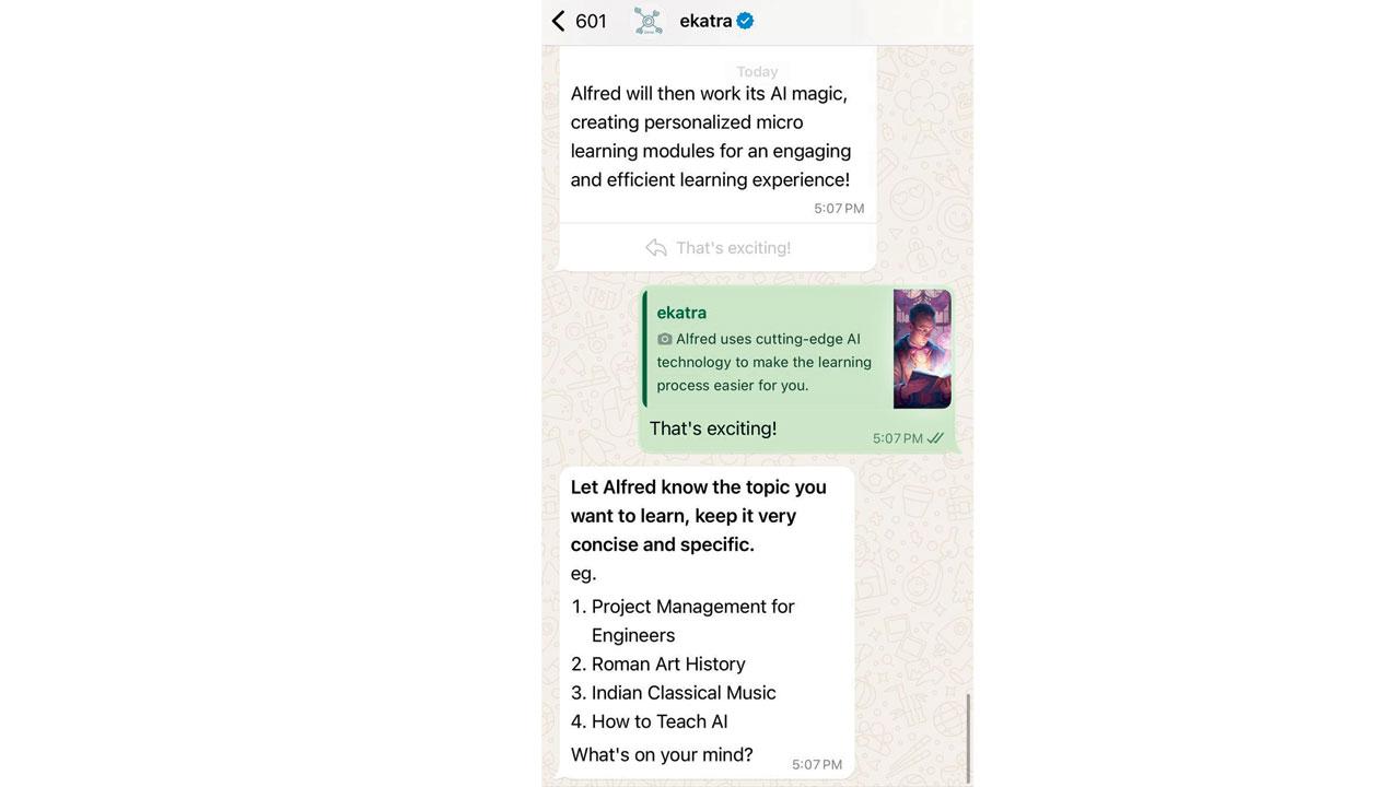 Users can choose from a wide range of topics, or create their own course