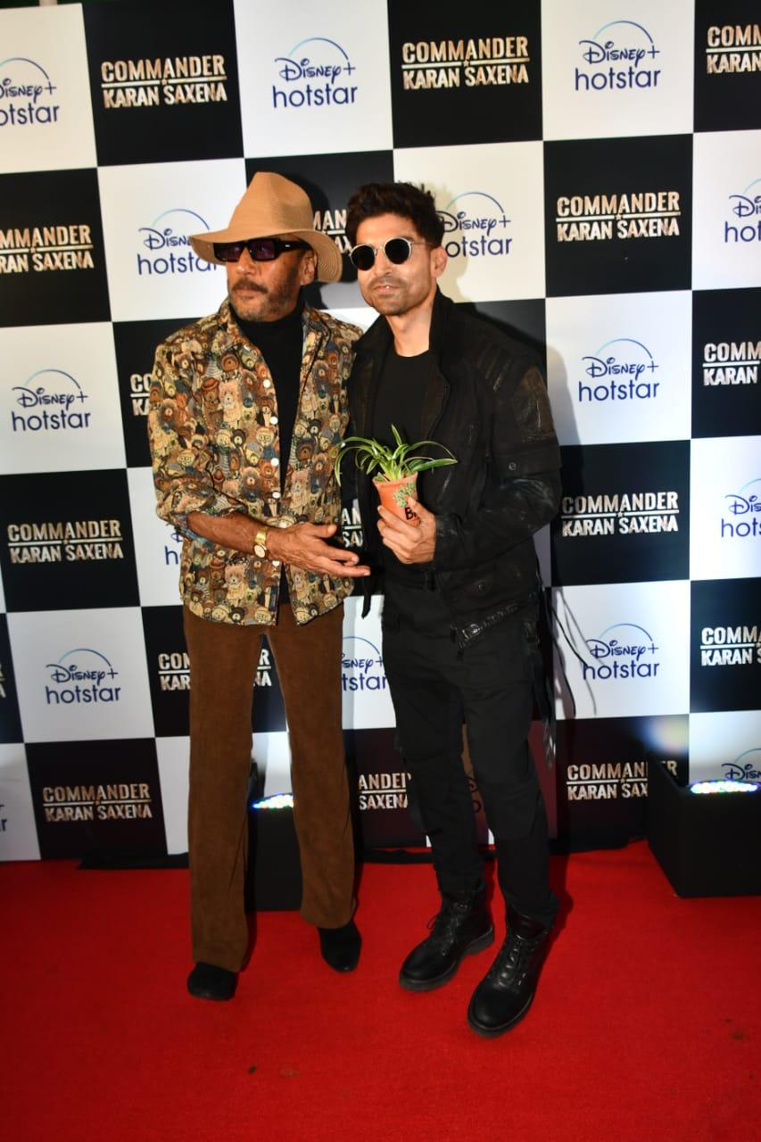 Jackie Shroff and Gurmeet Choudhary posed together for the paparazzi
