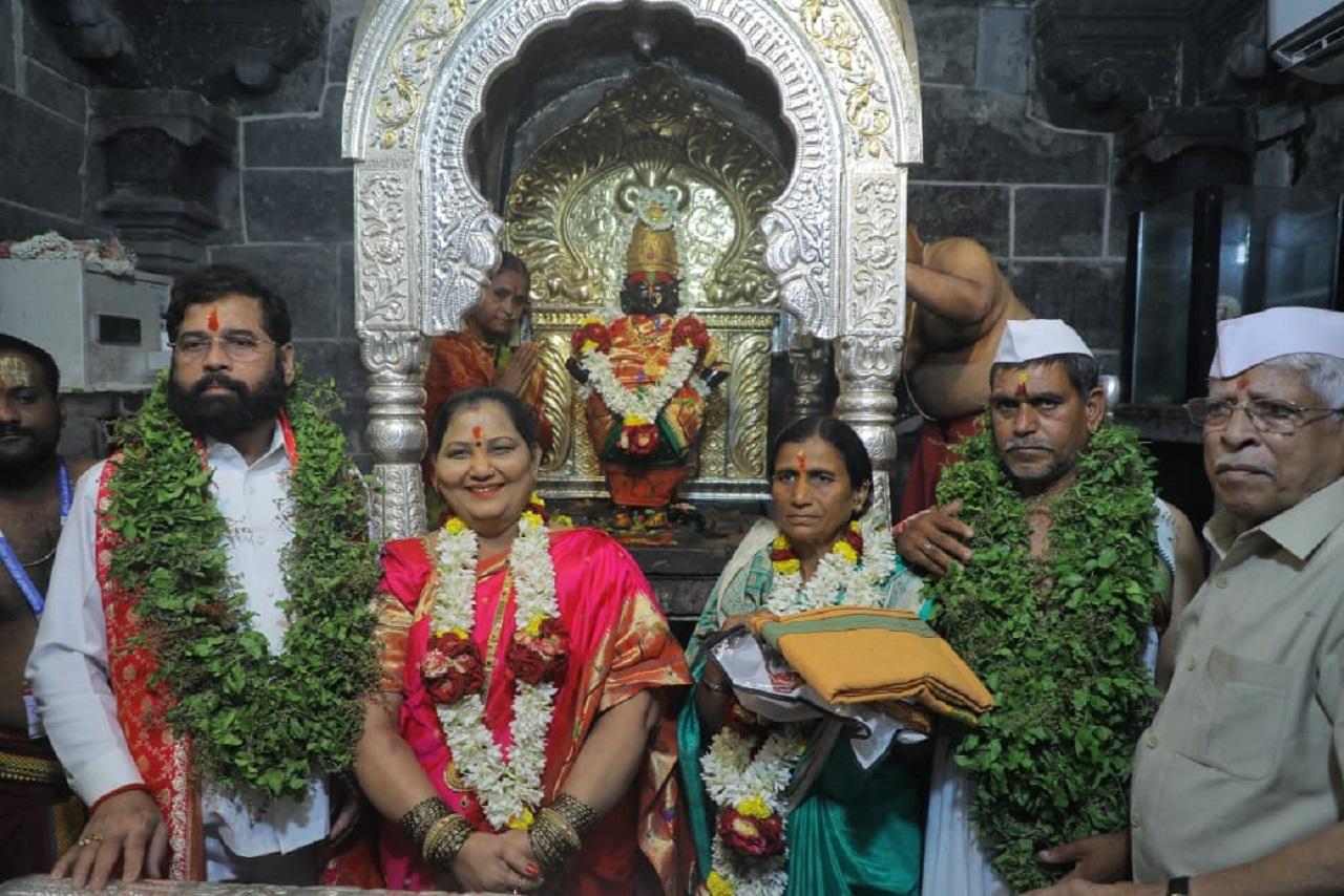 He prayed to Lord Vitthal for abundant rain in the state that would help farmers, a statement from Shinde's office said