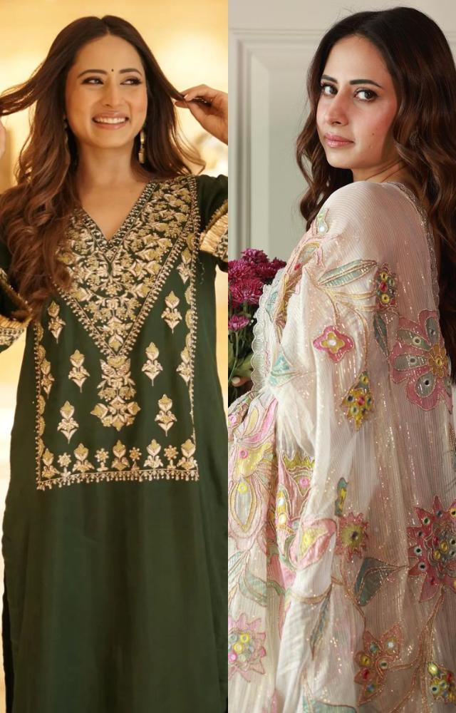 Desi girl Sargun Mehta`s ethnic style