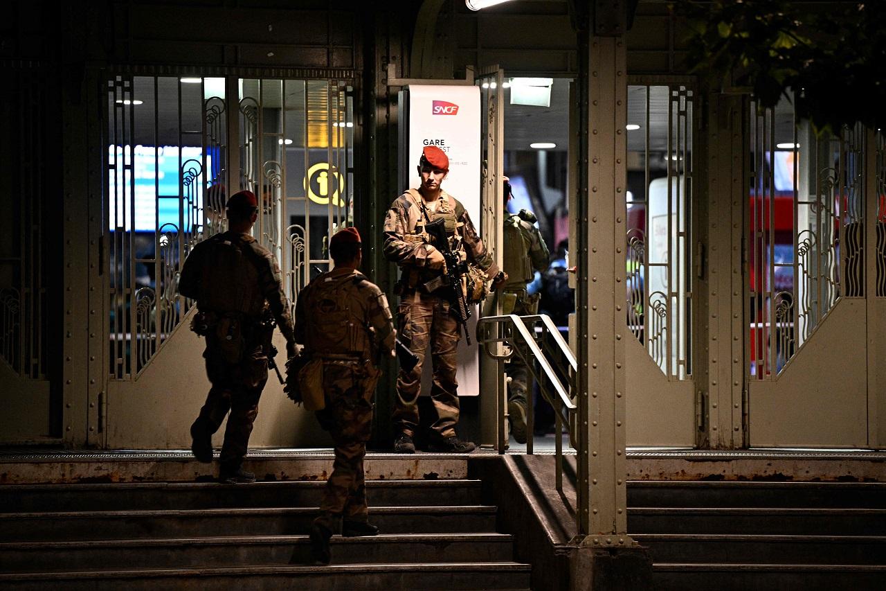 The soldier was among thousands of troops serving in the Sentinelle force for France's domestic security, created to guard prominent French sites after a string of deadly Islamic extremist attacks in 2015