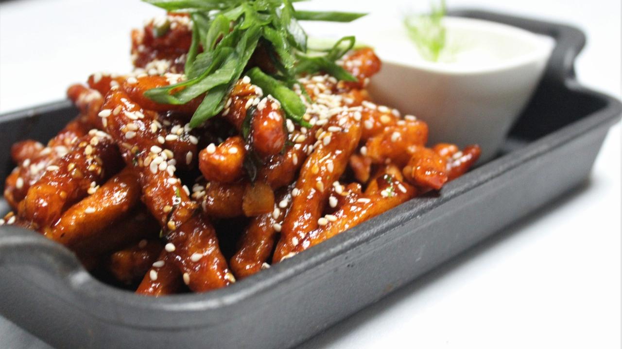 Chilli Basil French Fries Taking the French route, chef Anshul Verma at Araiya Palampur Himachal Pradesh says you can be a little extravagant and make delicious Chilli Basil French Fries.