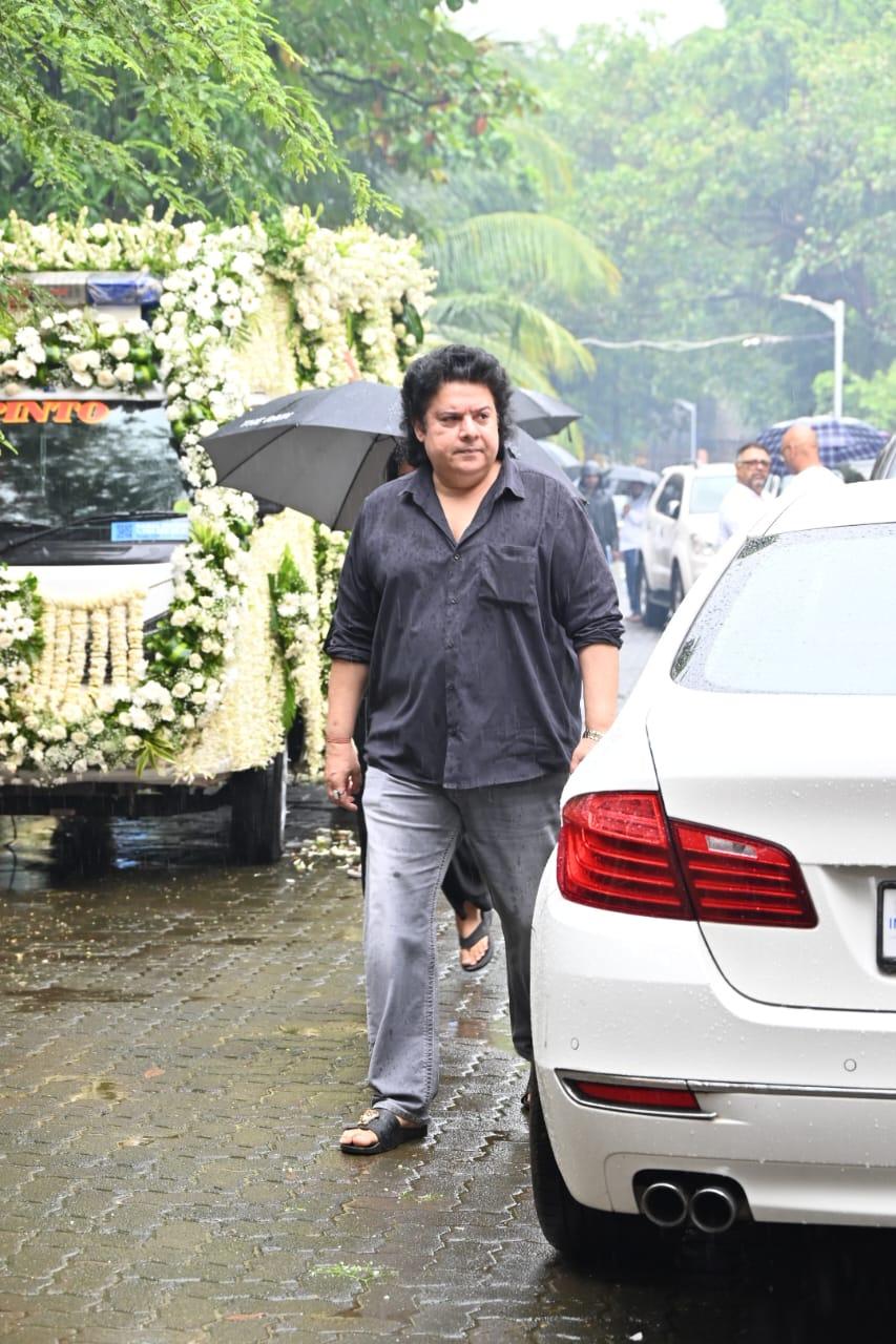 Sajid Khan was also present at the Tishaa Kumar Funeral