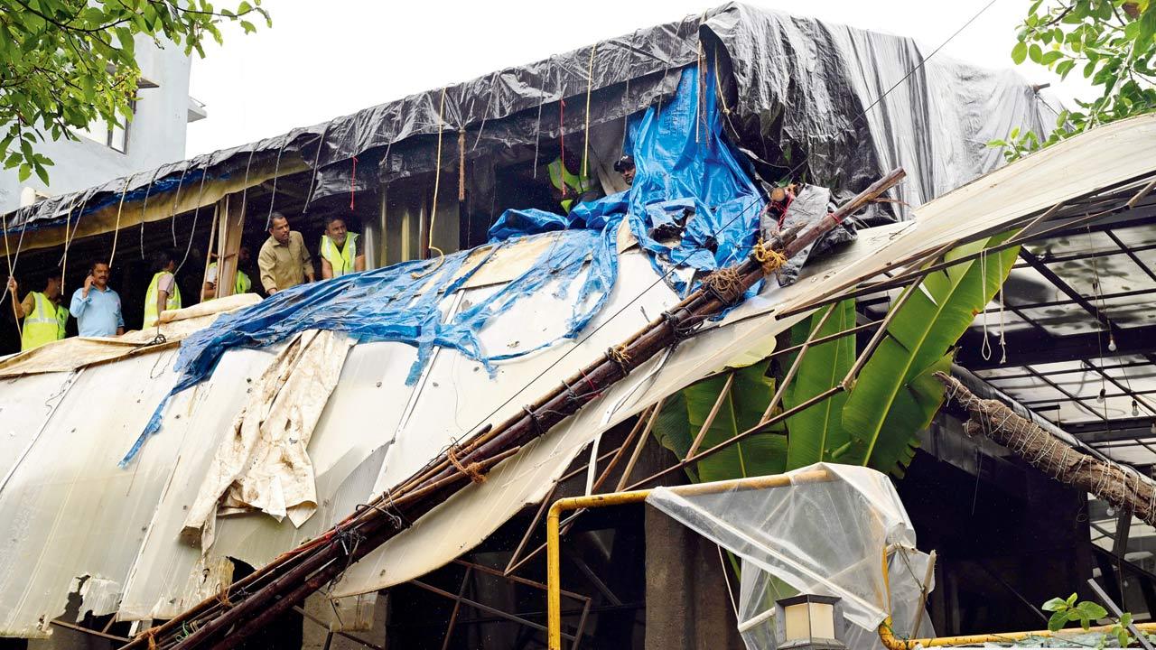 BMC partially razes Vice Global Tapas Bar in Juhu days after it was discovered the pub had served liquor to a 23-year-old who went on to drive under influence and mowed down a woman in Worli