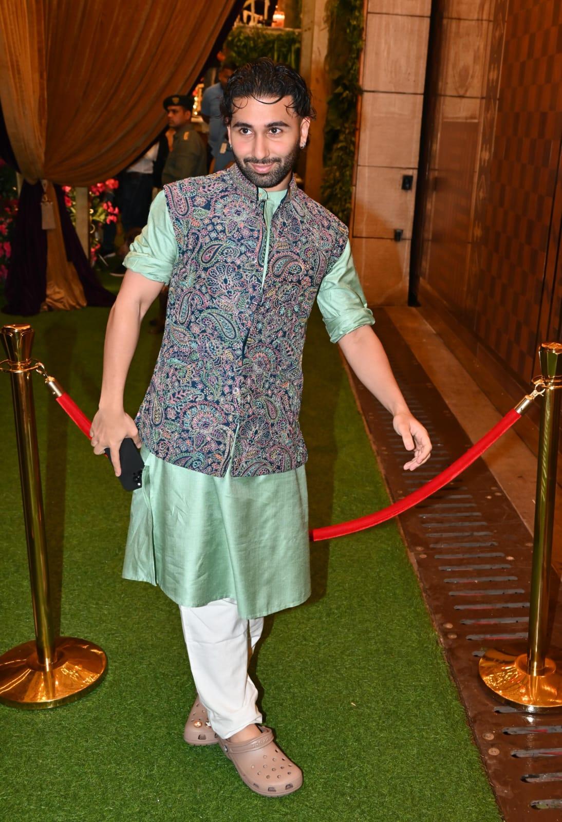 Social media influencer and Ambani family's close friend Orry was also clicked entering Antilia