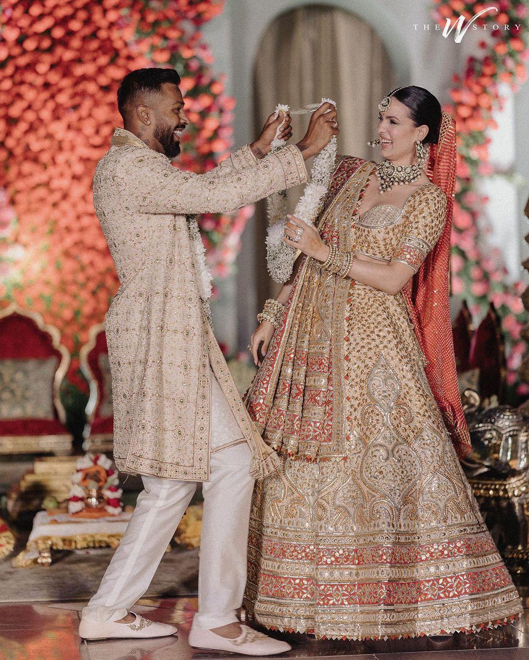 The couple shared cute and fun-filled pictures from the ceremony, which also included their varmala ceremony