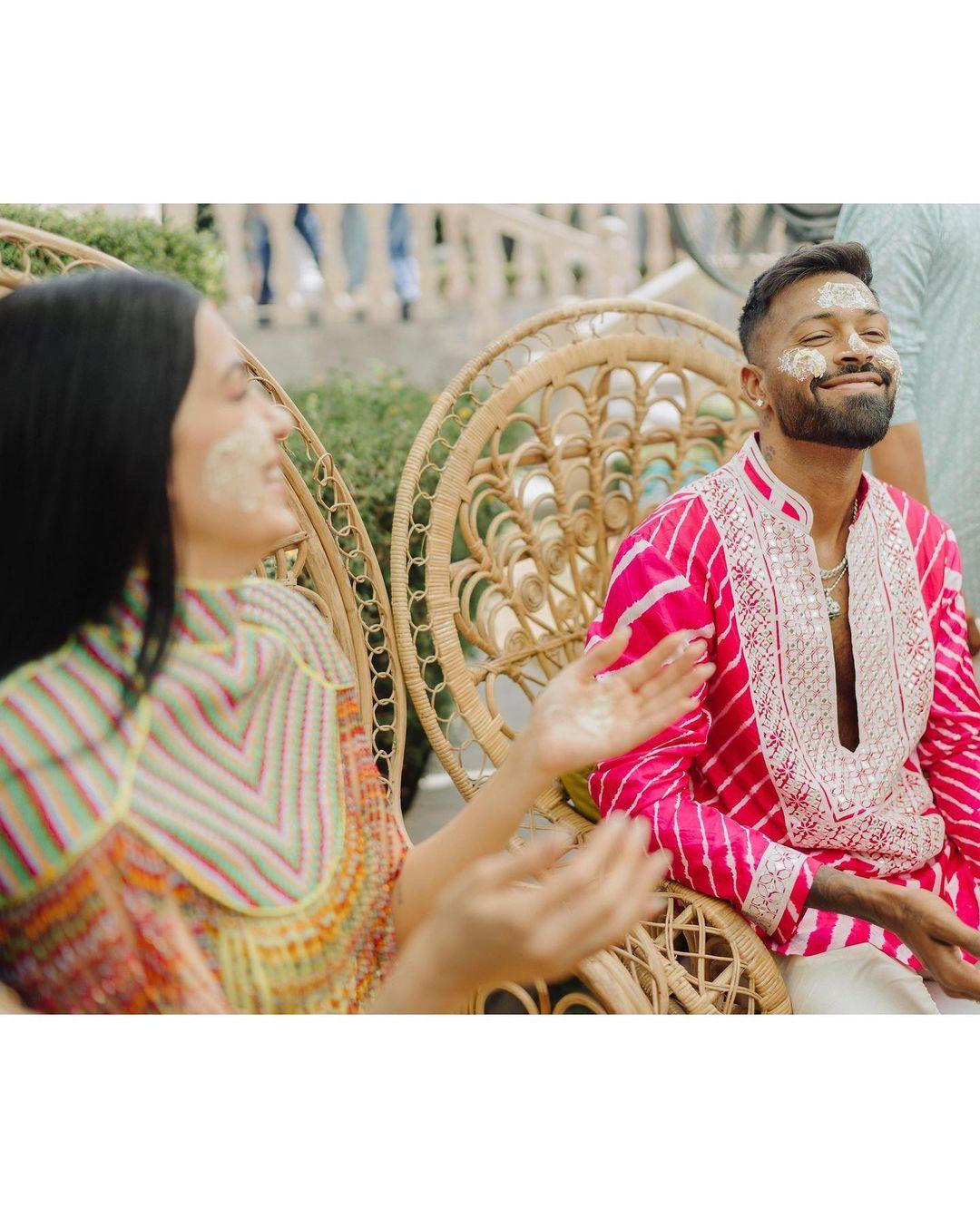 This picture is from their haldi and mehndi ceremony
