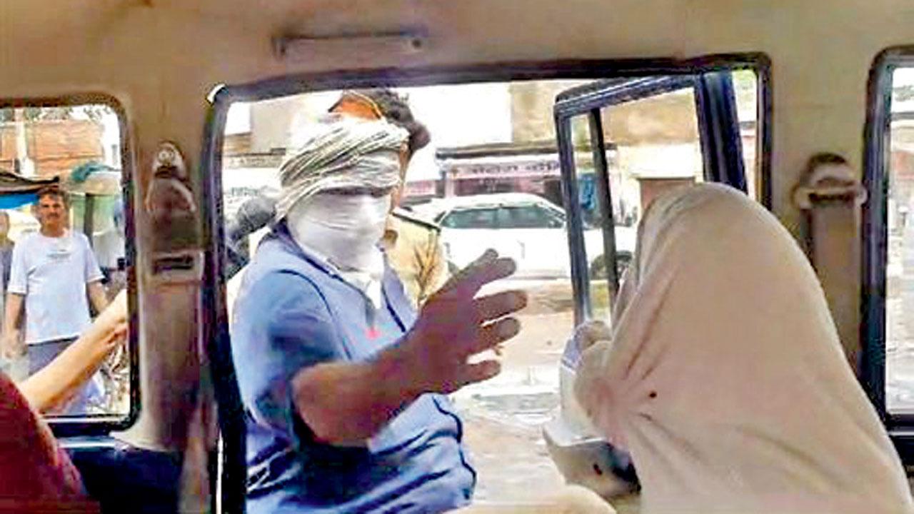 Prime accused of the Hathras stampede case, Devprakash Madhukar. Pic/PTI