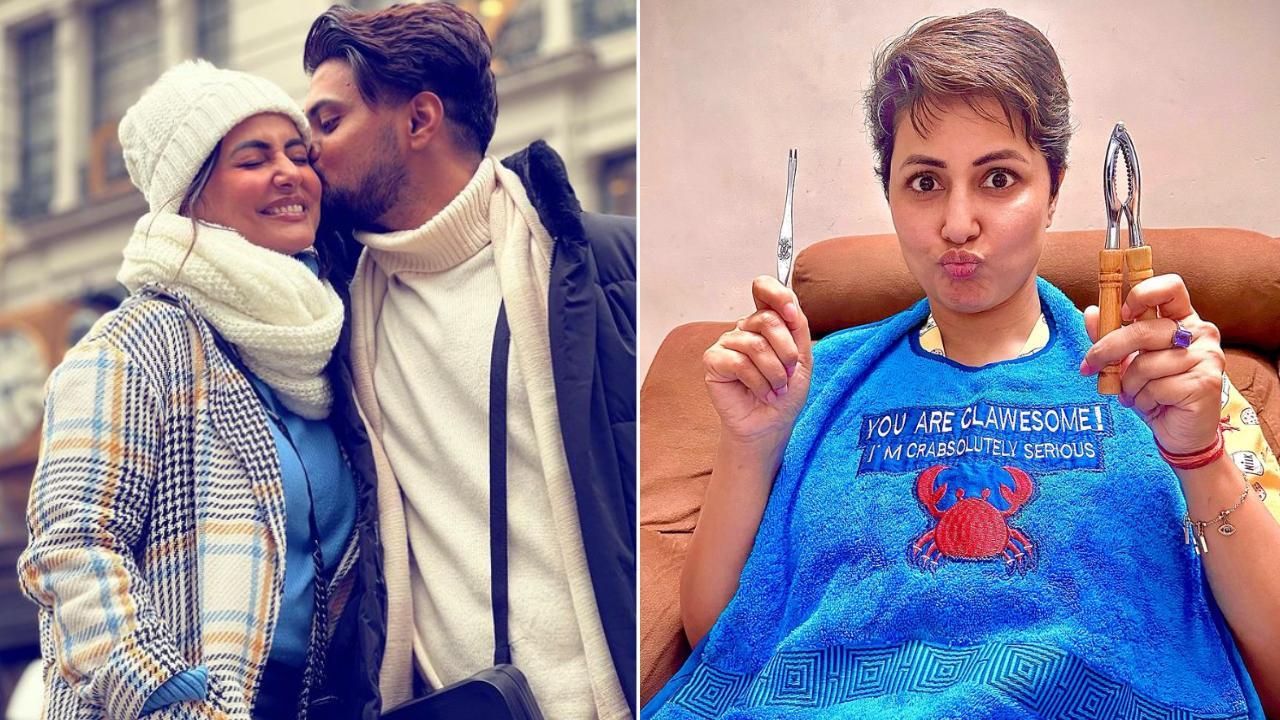 Hina Khan's beau Rocky Jaiswal cooks her favourite, crabs, as she battles cancer
