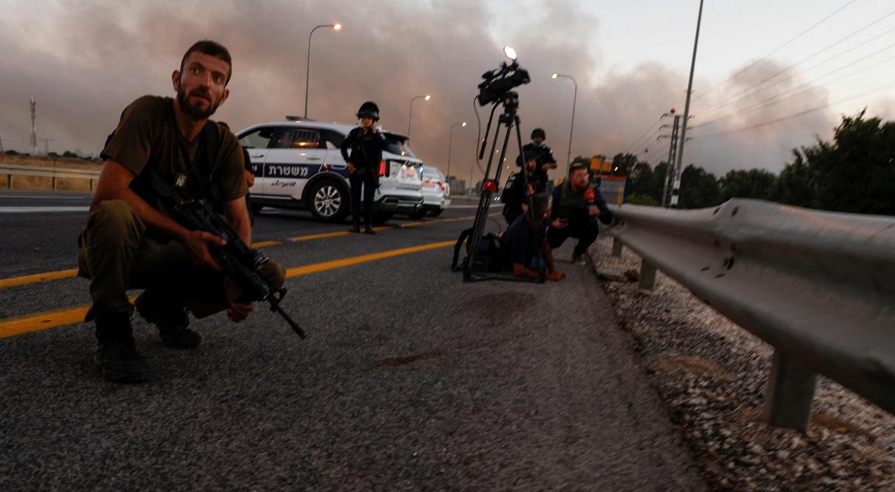 The IDF said the attack came after 40 rocket launches were detected that crossed from the territory of Lebanon into the area of the central Golan Heights