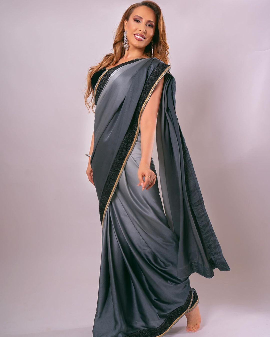 She wore it with a black strappy blouse