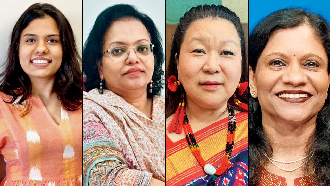 Jaini Nandu, Sudha Kokate, Ajailiu Niumai and Nivedita Rajan