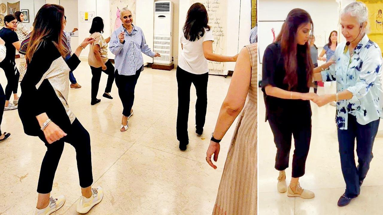 (Left and and right) Actress and dancer Salome Roy Kapur will teach Latin and line dancing