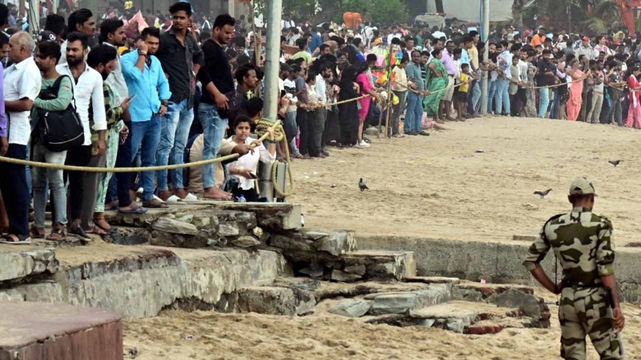 The lifeguards were also seen stationed at the Juhu beach in the western suburbs of the city as part of the authorities security measures during monsoon in the city