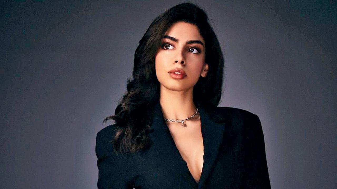 Khushi Kapoor in a chic vintage suit
