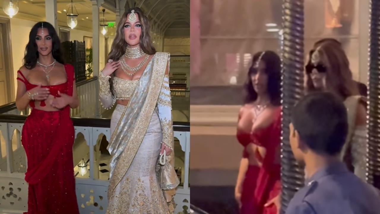 Anant Ambani and Radhika Merchant's wedding: Kim and Khloe Kardashian leave Taj Hotel to reach the venue