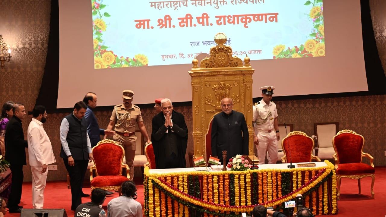 The new governor was then accorded a ceremonial guard of honour by the Indian Navy