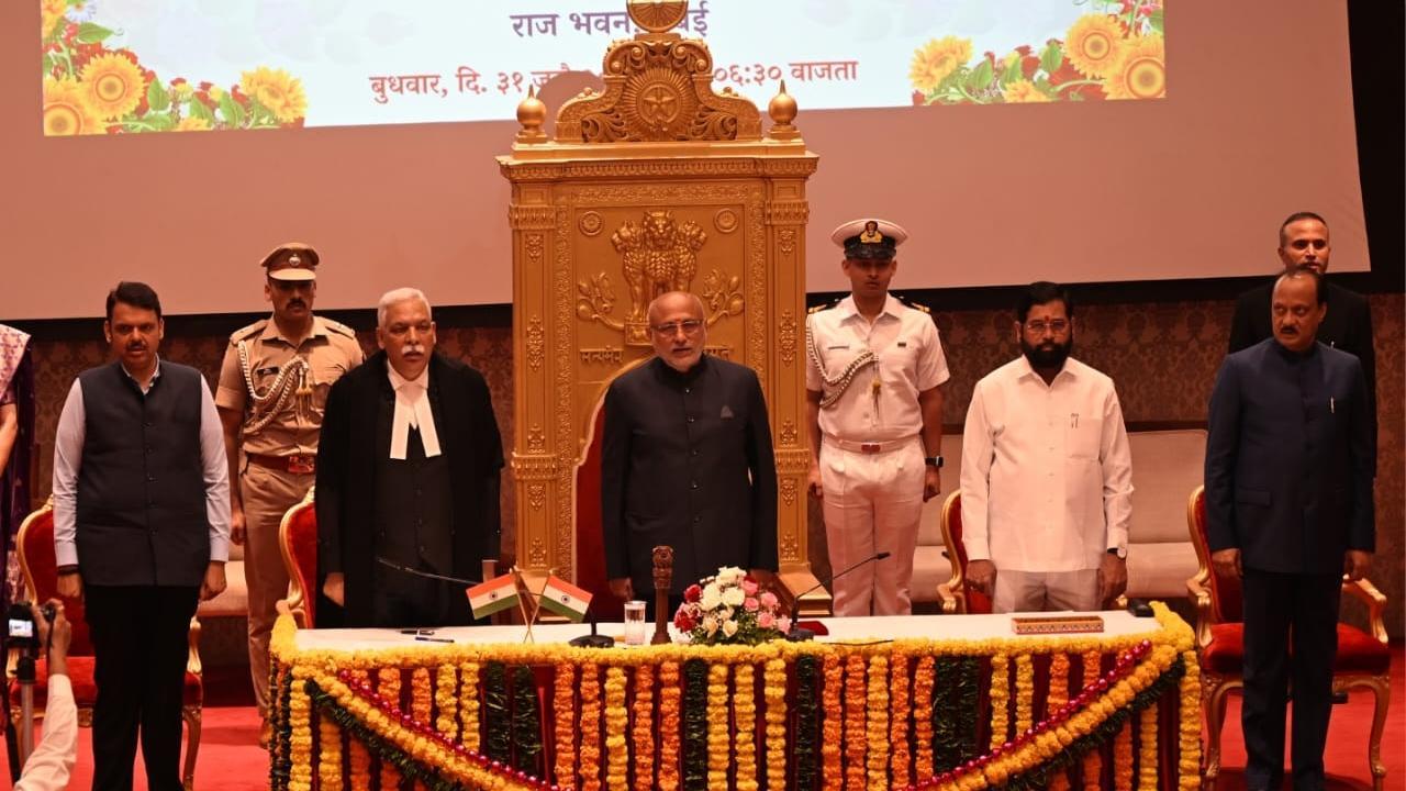 IN PHOTOS: C P Radhakrishnan takes charge as Maharashtra Governor