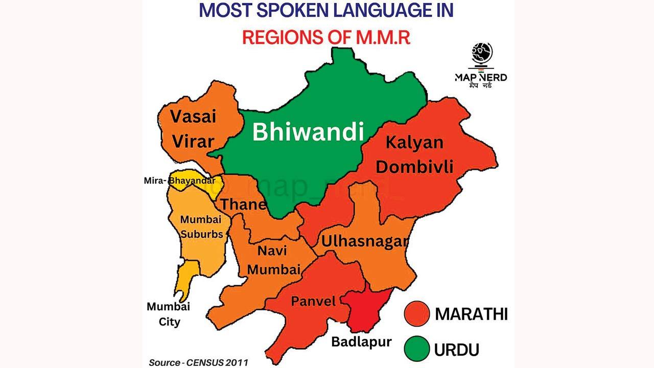 Shinde’s latest map series sheds light on the most spoken languages across cities in Mumbai Metropolitan Region