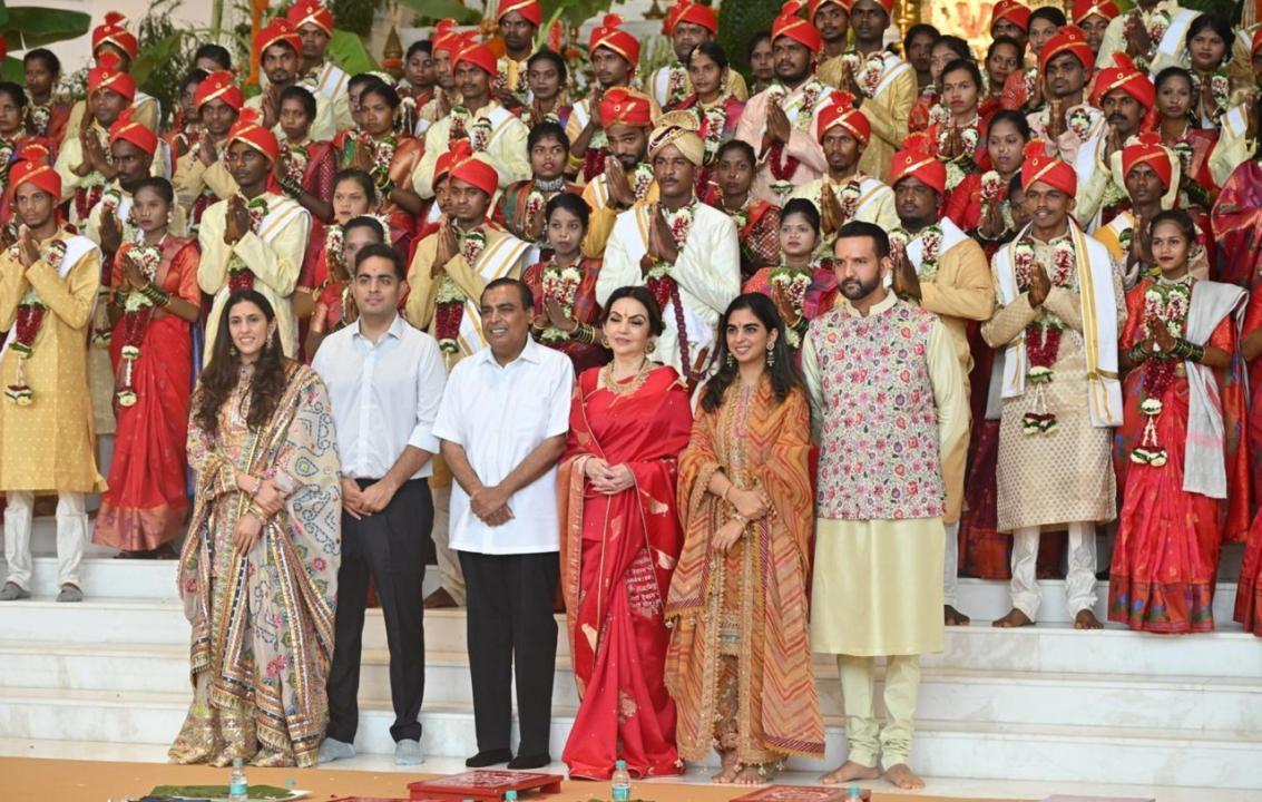 Ambani Family organises mass wedding for underprivileged couples in Navi Mumbai