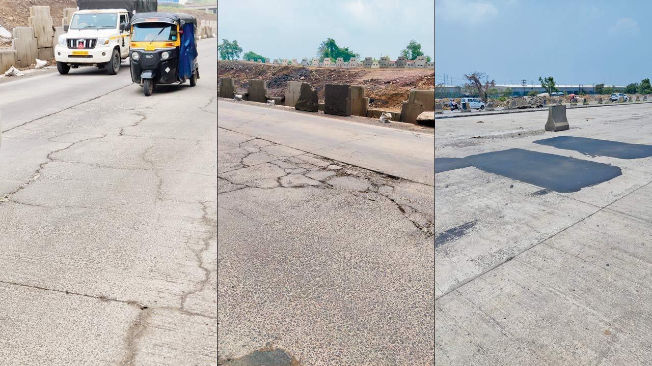 Cracks develop on recently concreted stretch of Mumbai-Nashik highway