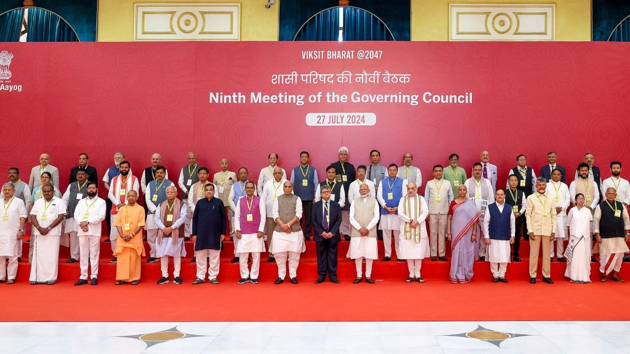 PM Modi adressed the 9th NITI Aayog governing council meeting on Saturday in News Delhi.