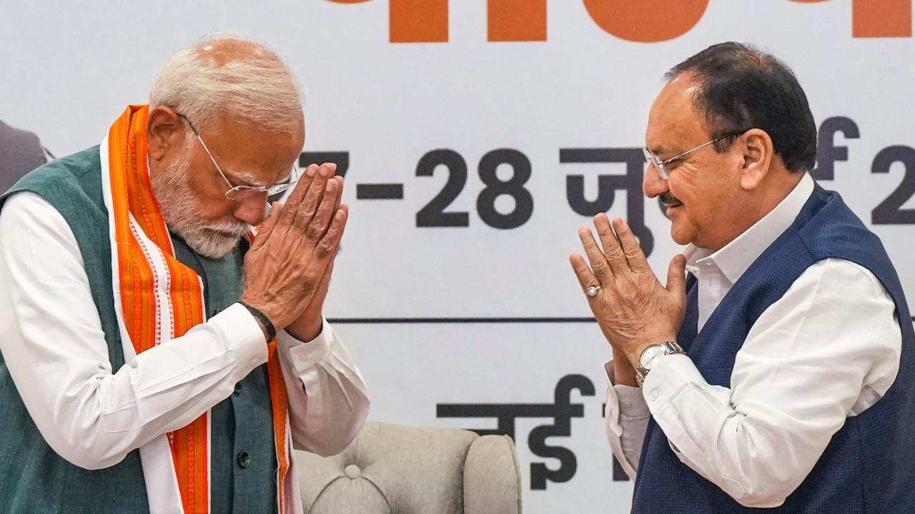 Attendees at the BJP headquarters included Uttar Pradesh Chief Minister Yogi Adityanath, Assam CM Himanta Biswa Sarma, Rajasthan CM Bhajanlal Sharma, Uttarakhand CM Pushkar Singh Dhami, Gujarat CM Bhupendra Patel, and Maharashtra Deputy CM Devendra Fadnavis