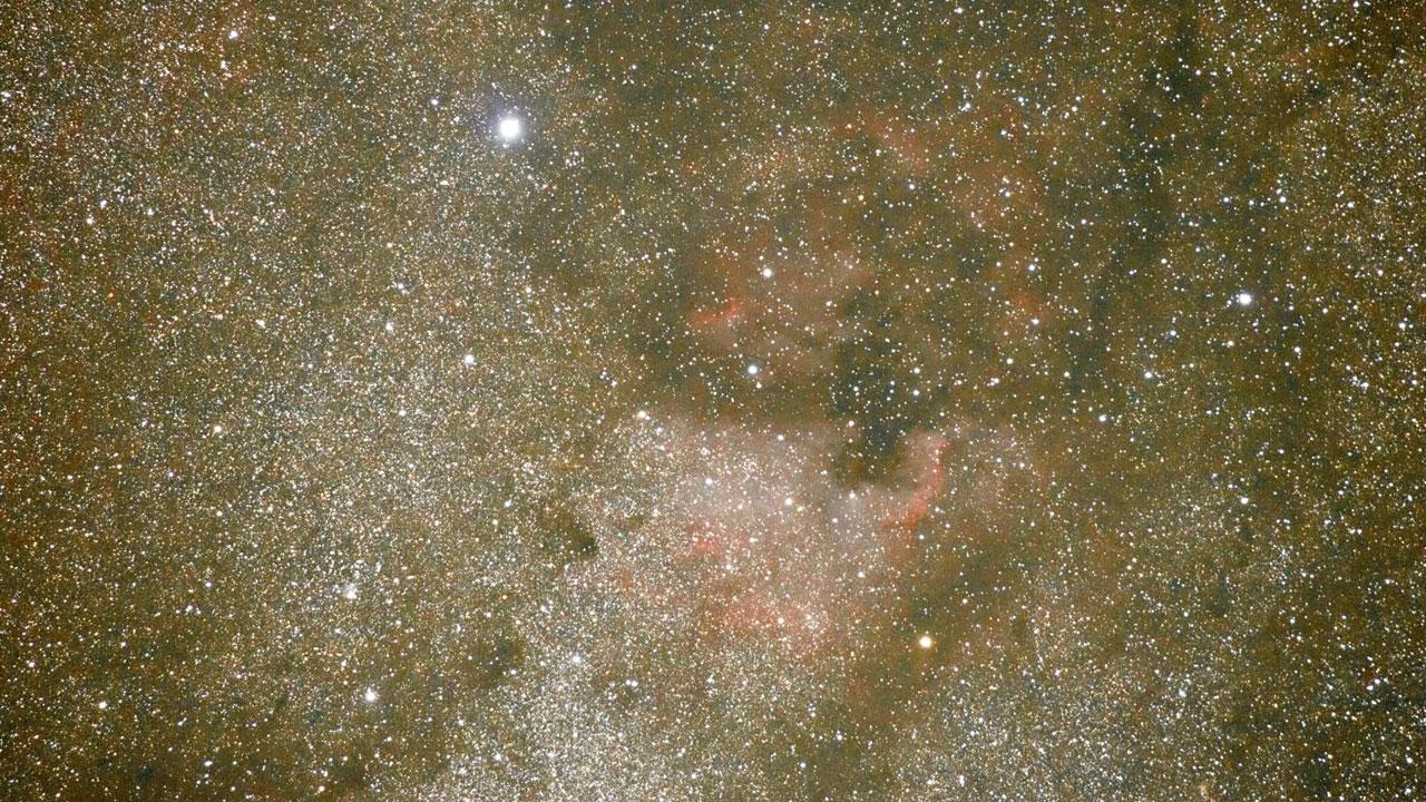 An image of the North American Nebula (before processing)
