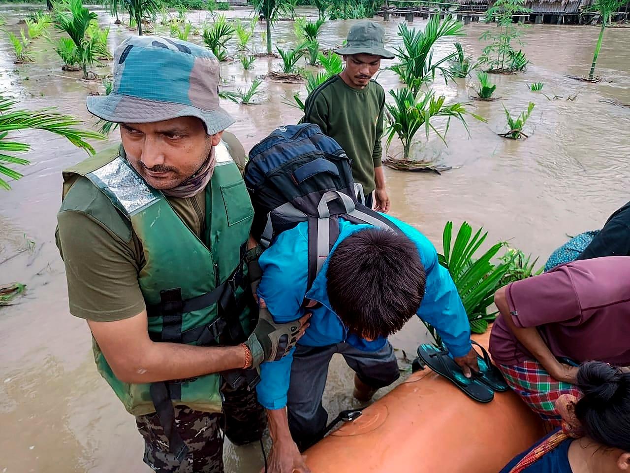 According to the flood report of Assam State Disaster Management Authority (ASDMA), on July 2, two people died in Tinsukia district while one died in Dhemaji district and the total death toll has mounted to 38