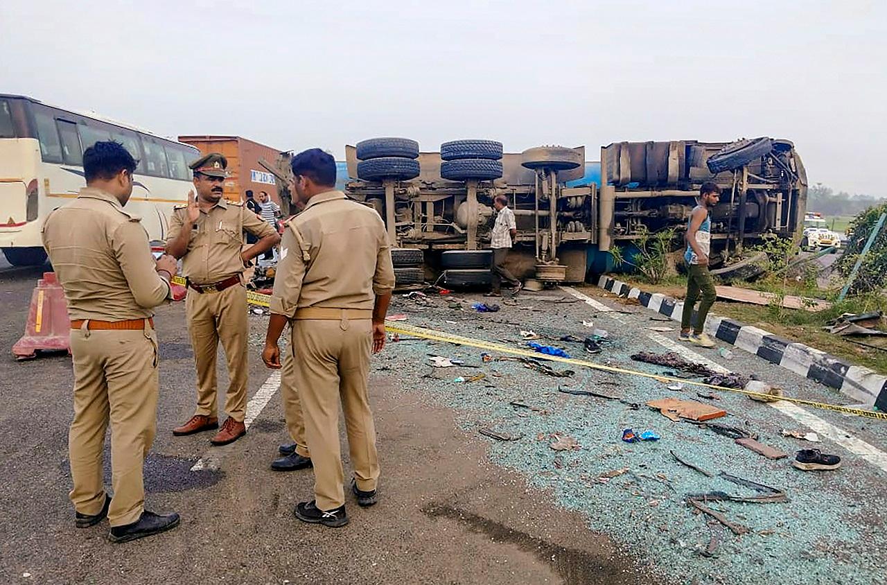 Additional Director General of Police, Lucknow, S B Shiradkar told PTI that 14 men, three women and a child were killed in the accident