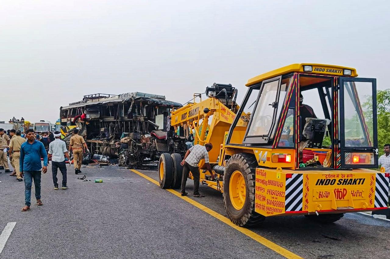 Rathi said 20 passengers who sustained minor injuries were sent to Delhi in another bus, which was carrying 60 people