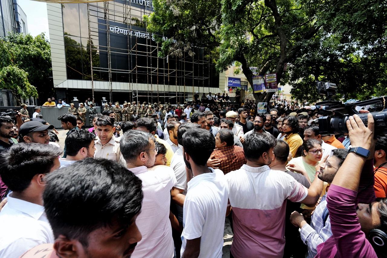 According to officials, the coaching institute had permission to use the basement as a store room, but it was being used as library which is a violation of the rules