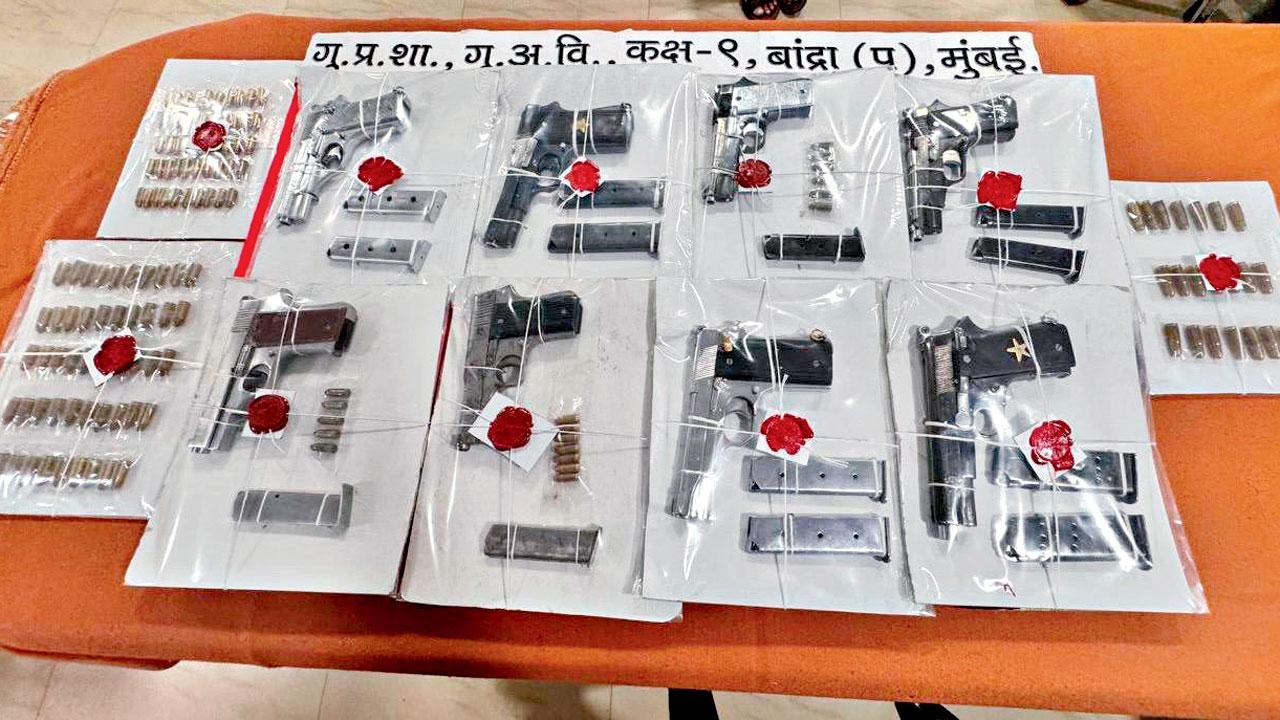 The seized pistols