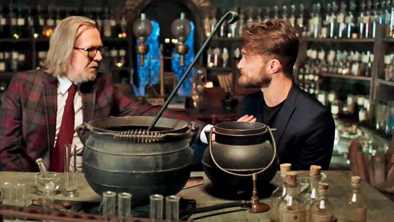 Gary Oldman and Daniel Radcliffe in a moment from the film. PICs COURTESY/YOUTUBE