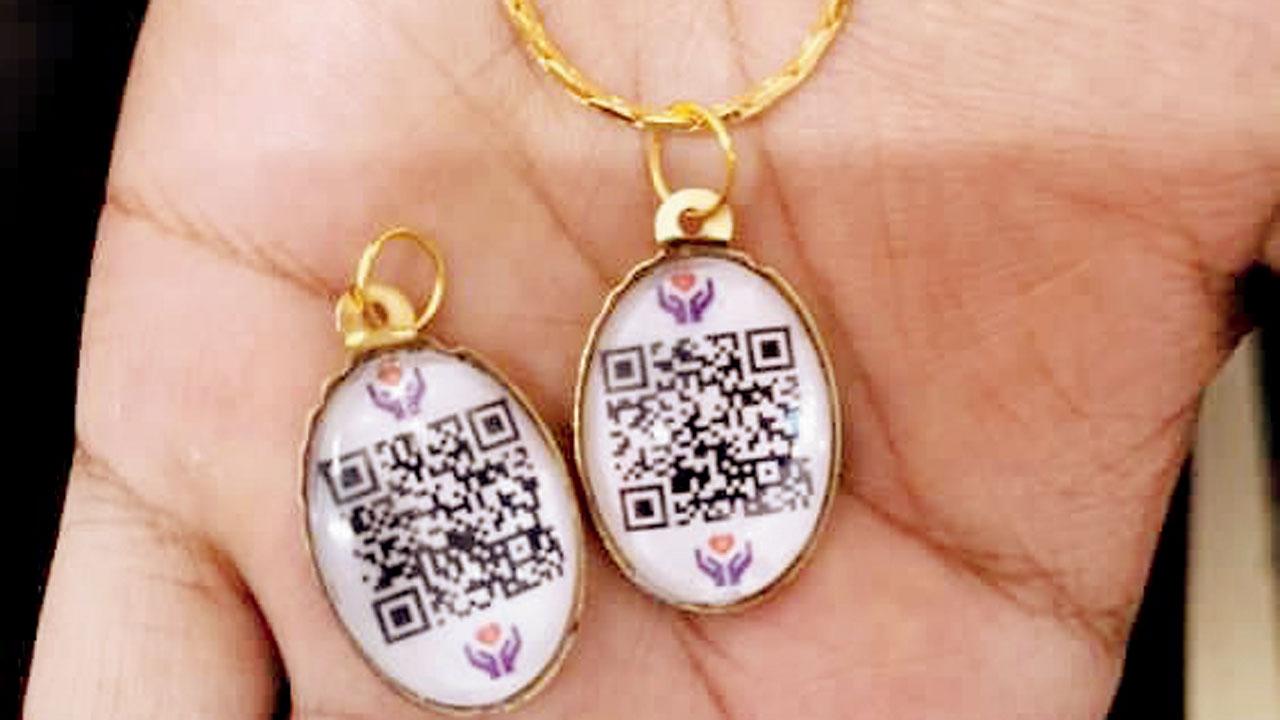 The QR code pendants