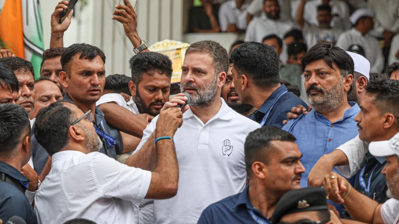 Addressing party workers in Ahmedabad, he referred to the BJP losing in the Lok Sabha constituency, which includes Ayodhya, and claimed that the INDIA alliance had defeated the movement started by former BJP chief LK Advani