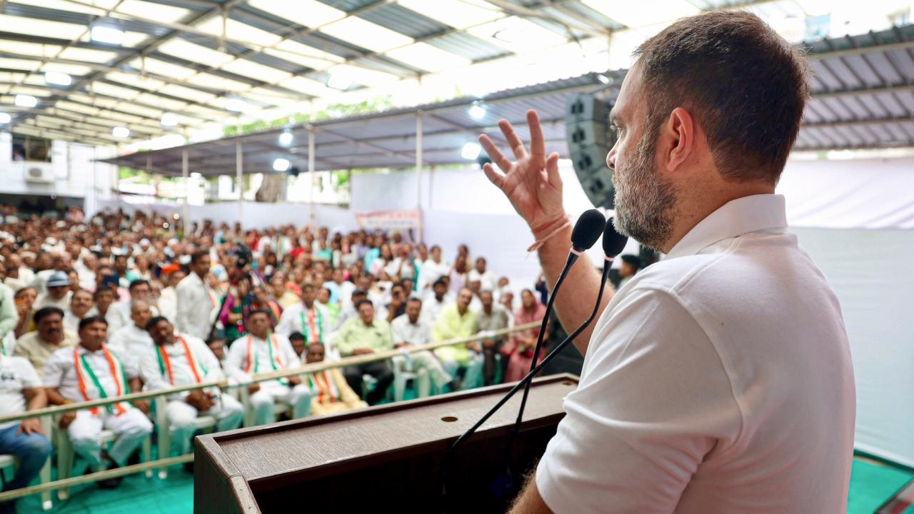 Senior Congress leader Rahul Gandhi said on Saturday that his party will defeat the BJP in Gujarat in the next election the same way it did in Ayodhya in the recent Lok Sabha polls