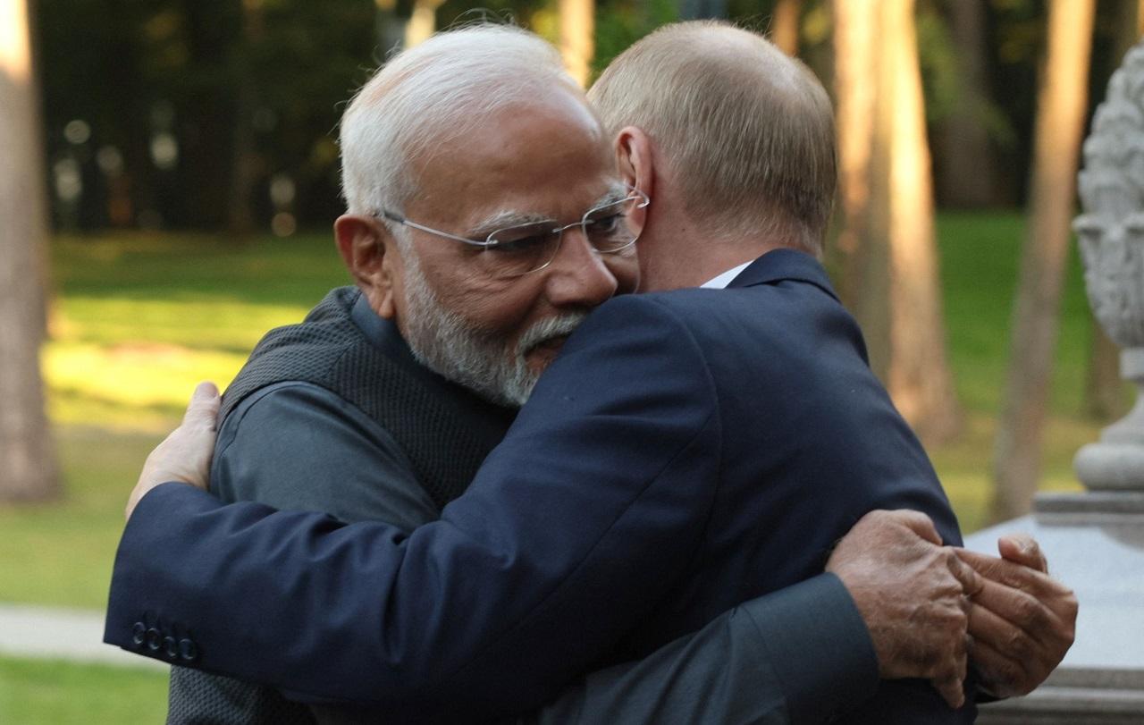 The Russian Foreign Ministry shared a video on X showing a warm greeting between PM Modi and Vladimir Putin. The clip, posted on Monday, shows the two leaders embracing each other as PM Modi arrives at the president's residence, marking the start of their informal meeting