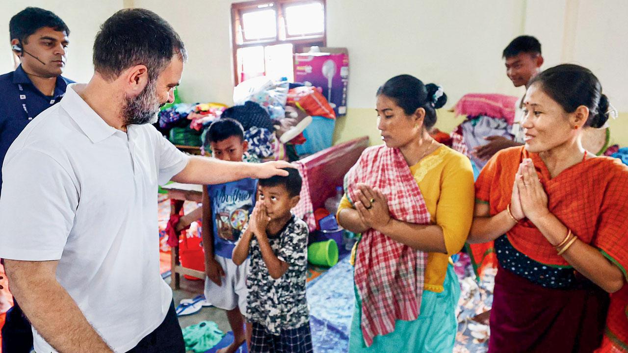 LoP Rahul visits Manipur relief camps: Committed to the people’s cause