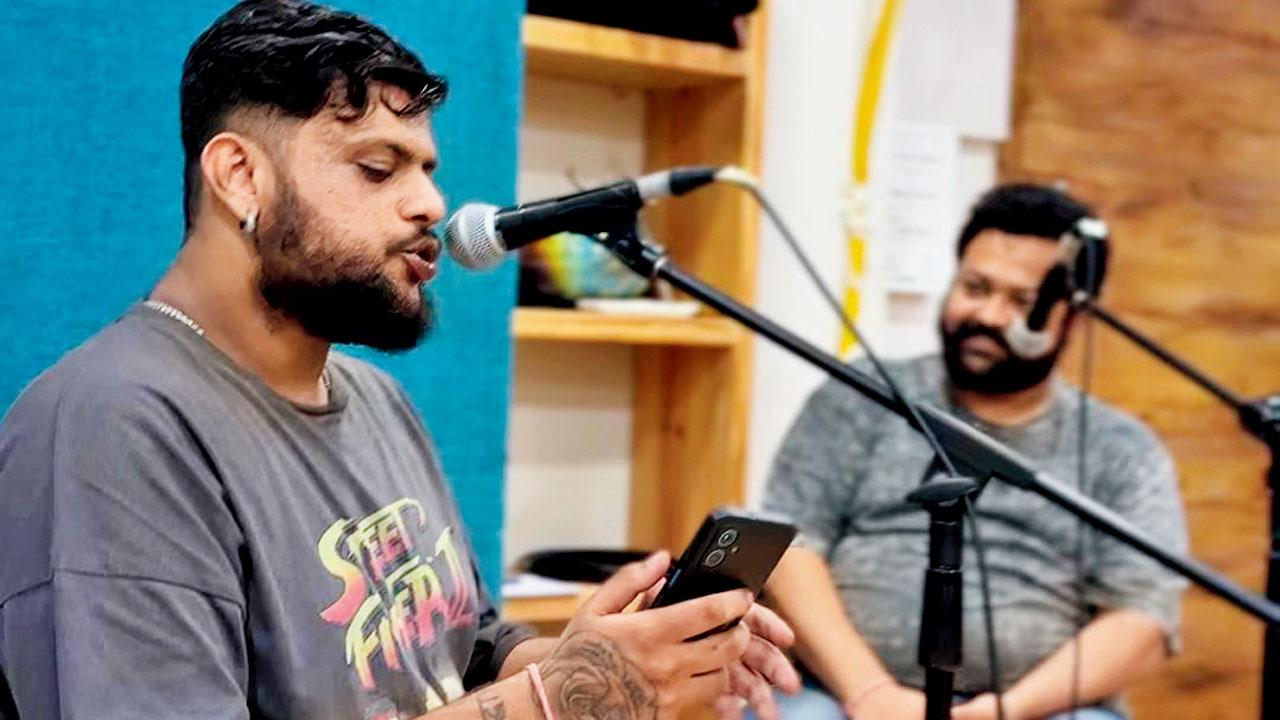 Onkar Pujari (left) at the session
