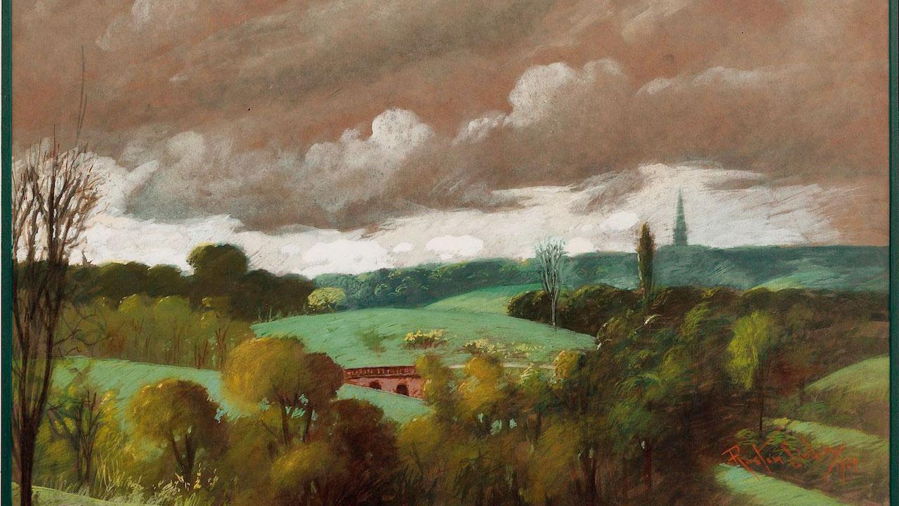 Rustom Siodia, Untitled (Landscape), 1924