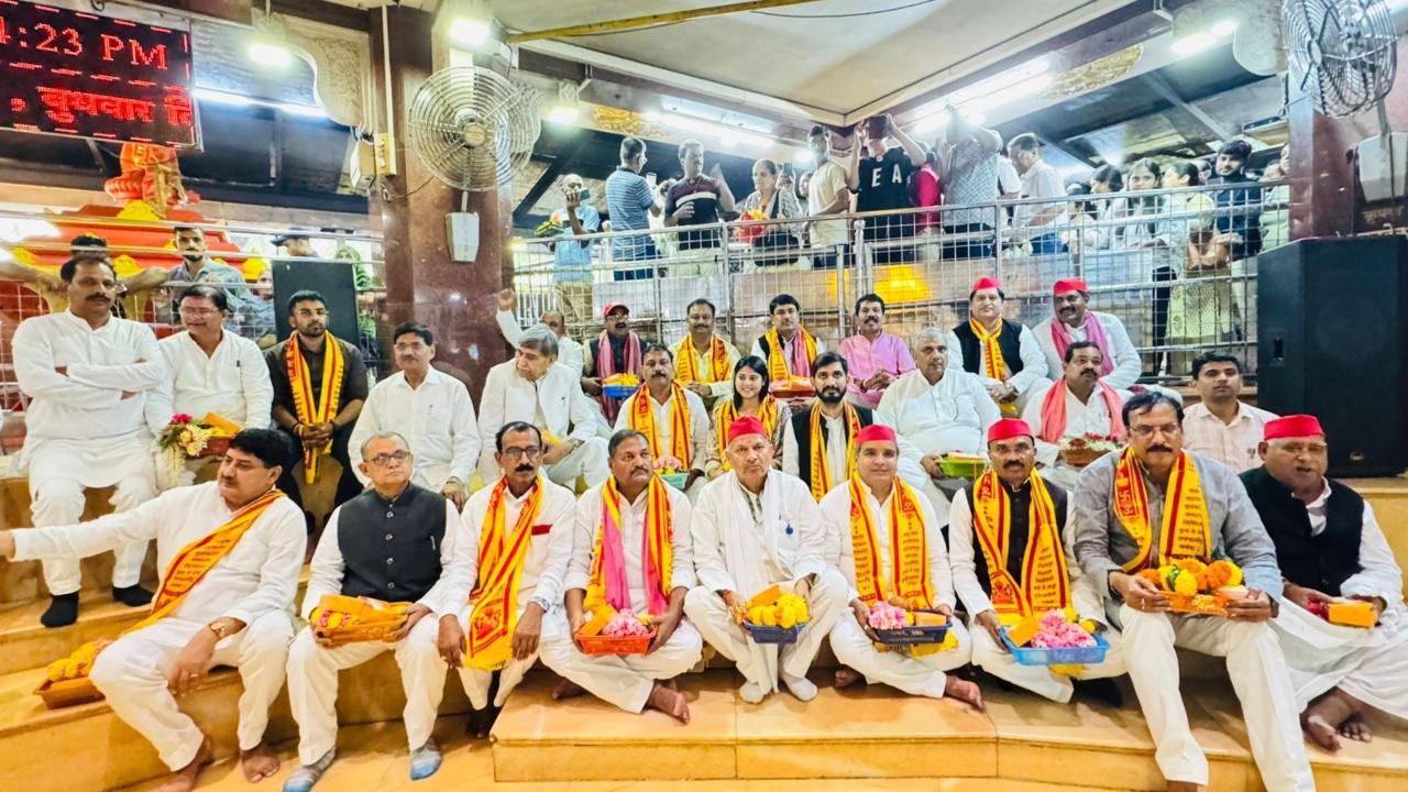Awadhesh Prasad, who defeated BJP candidate in Faizabad Lok Sabha seat in Uttar Pradesh that includes the temple town of Ayodhya, was part of the visiting MPs