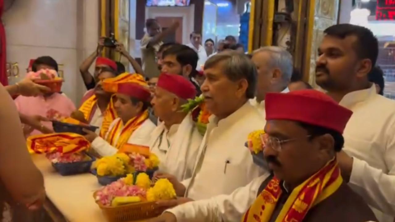 The lawmakers of the Akhilesh Yadav-led party also visited Chaitya Bhoomi in Dadar