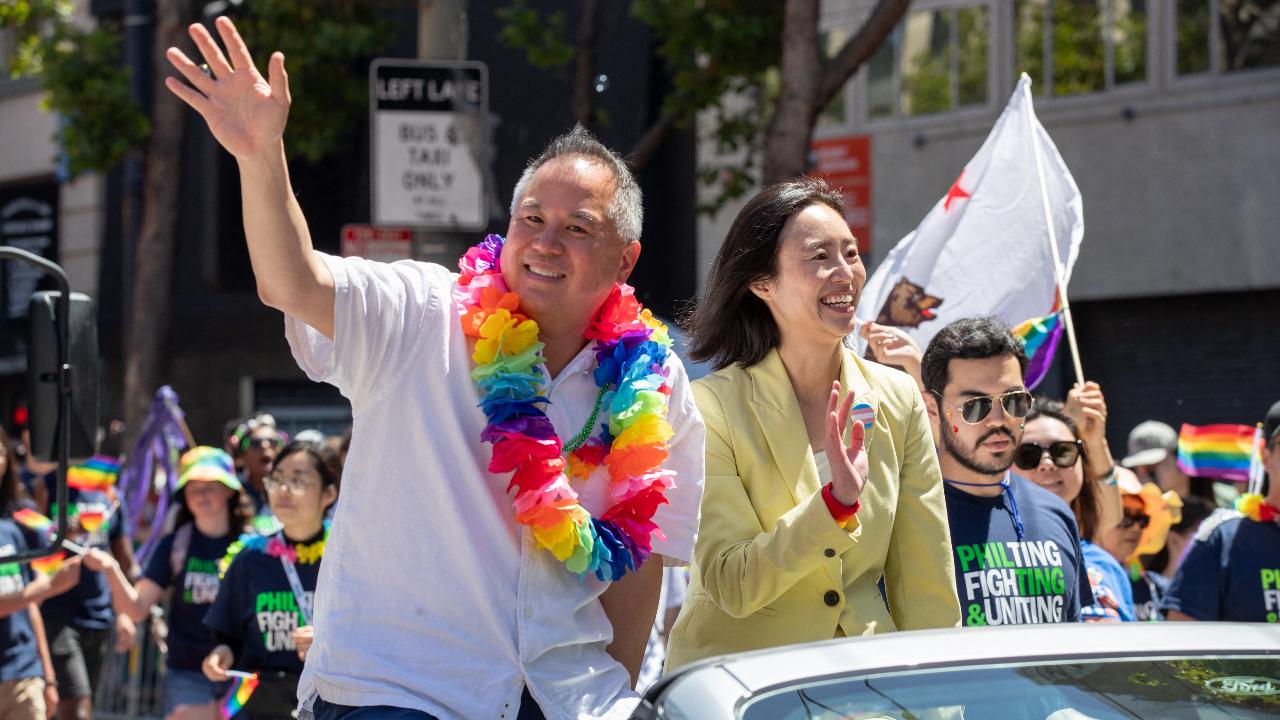 Assembly member Phil Ting participates in the 54th Annual San Francisco Pride Parade at the same parade held on Sunday in the US city, which has been hosting it for 54 years now.