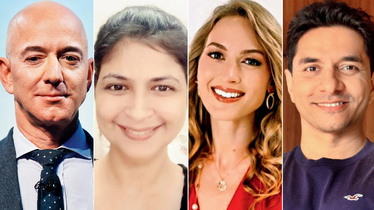 Jeff Bezos, Dr Nazneen Ladak, Taylor Elizabeth and Luke Coutinho 