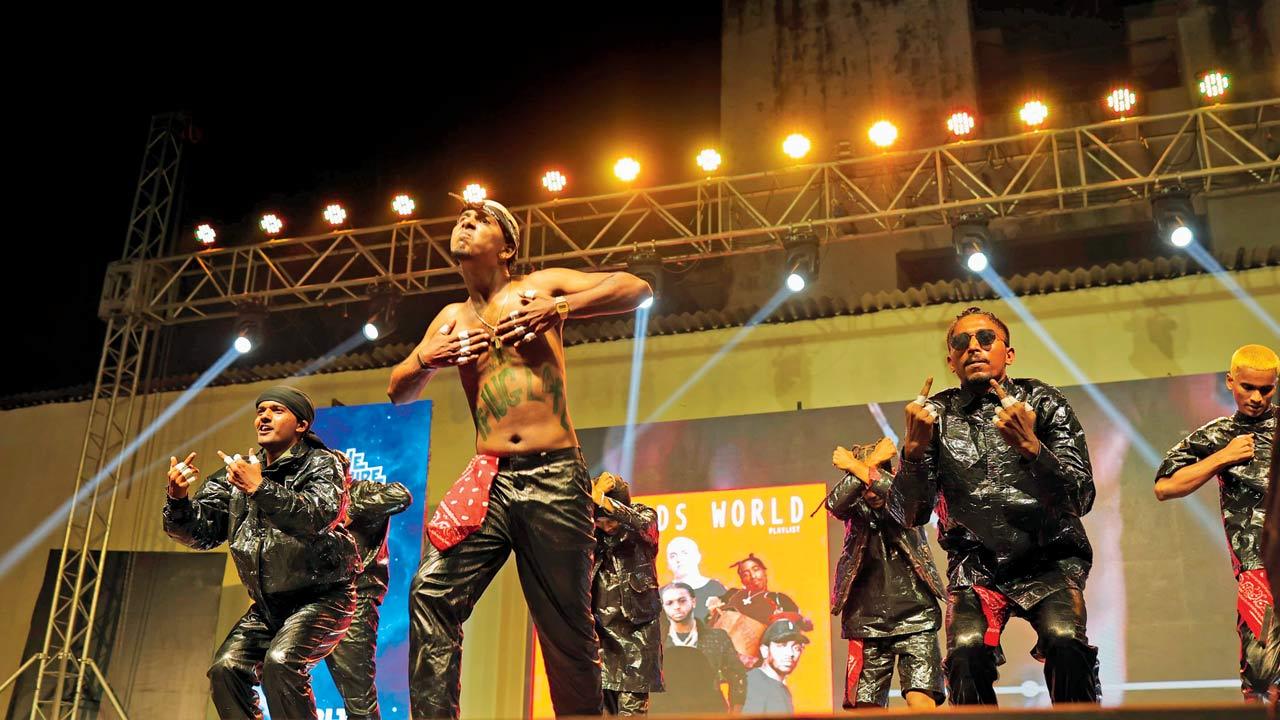 The crew performs at the Power of Desi Street finals in Mumbai