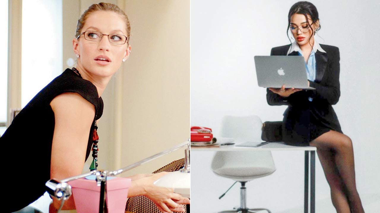 Serena, played by Giselle Bundchen, is the chief inspiration for the office siren look; (right) Kitten or platform heels can help complete the look. Pics Courtesy/Instagram; Youtube